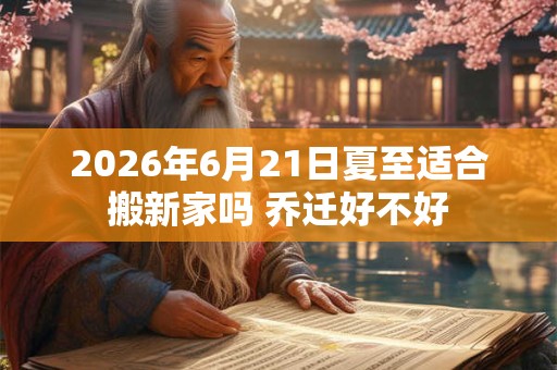 2026年6月21日夏至适合搬新家吗 乔迁好不好 2026年6月21日夏至适合搬新家吗 乔迁好不好