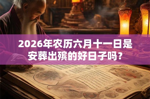 2026年农历六月十一日是安葬出殡的好日子吗? 2026年农历六月十一日是安葬出殡的好日子吗?