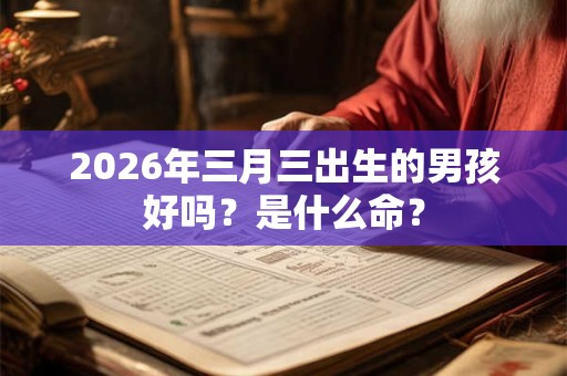 2026年三月三出生的男孩好吗？是什么命？