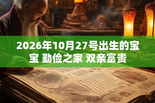 2026年10月27号出生的宝宝 勤俭之家 双亲富贵