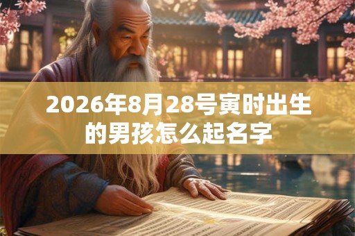 2026年8月28号寅时出生的男孩怎么起名字
