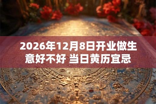 2026年12月8日开业做生意好不好 当日黄历宜忌 2026年12月8日开业做生意好不好 当日黄历宜忌