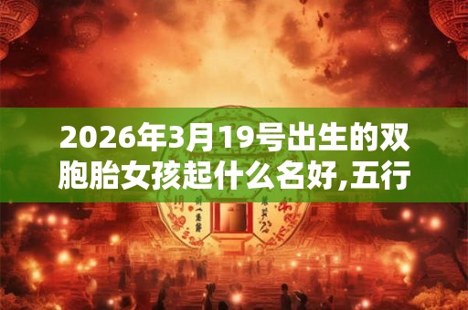 2026年3月19号出生的双胞胎女孩起什么名好,五行属什么
