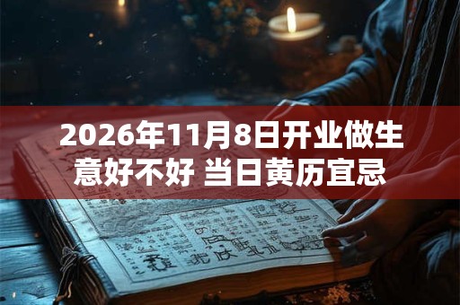 2026年11月8日开业做生意好不好 当日黄历宜忌