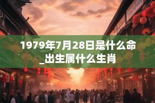 1979年7月28日是什么命_出生属什么生肖