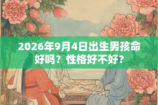 2026年9月4日出生男孩命好吗？性格好不好？