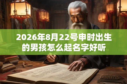 2026年8月22号申时出生的男孩怎么起名字好听 2026年8月22号申时出生的男孩怎么起名字好听