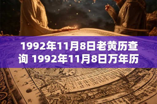 1992年11月8日老黄历查询 1992年11月8日万年历黄道吉日 1992年11月8日老黄历查询 1992年11月8日万年历黄道吉日