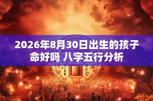 2026年8月30日出生的孩子命好吗 八字五行分析 2026年8月30日出生的孩子命好吗 八字五行分析
