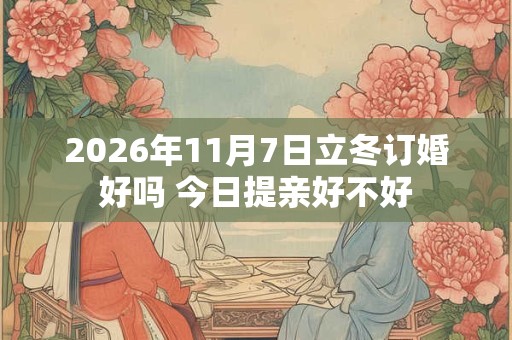 2026年11月7日立冬订婚好吗 今日提亲好不好