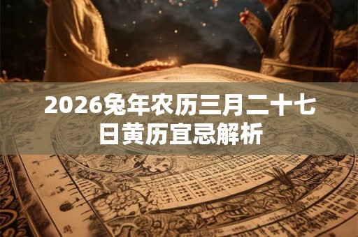 2026兔年农历三月二十七日黄历宜忌解析