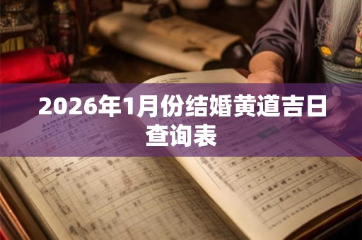 2026年1月份结婚黄道吉日查询表 2026年1月份结婚黄道吉日查询表