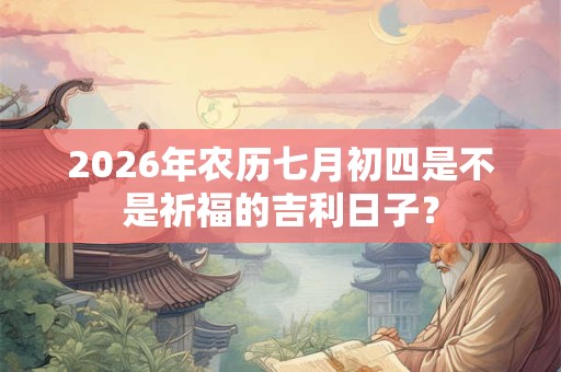 2026年农历七月初四是不是祈福的吉利日子？