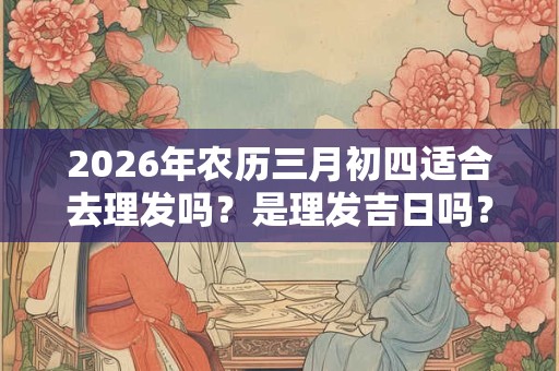 2026年农历三月初四适合去理发吗？是理发吉日吗？