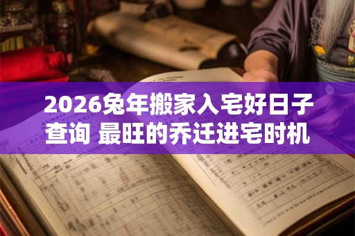 2026兔年搬家入宅好日子查询 最旺的乔迁进宅时机