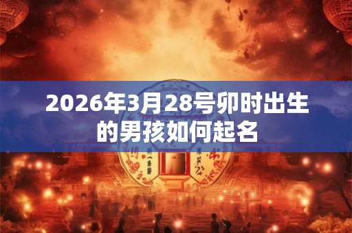 2026年3月28号卯时出生的男孩如何起名
