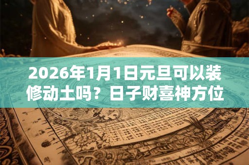 2026年1月1日元旦可以装修动土吗？日子财喜神方位？