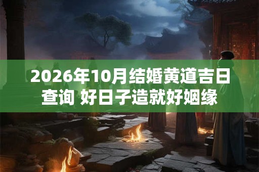 2026年10月结婚黄道吉日查询 好日子造就好姻缘