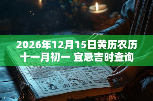 2026年12月15日黄历农历十一月初一 宜忌吉时查询