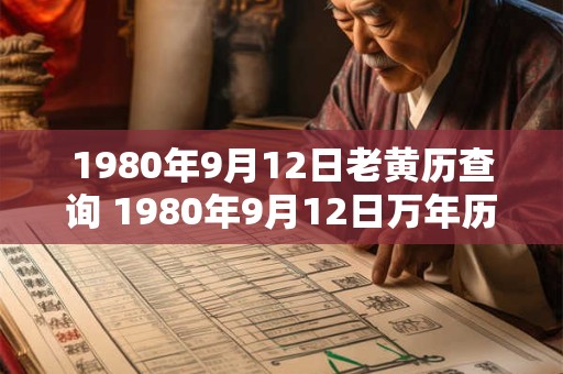 1980年9月12日老黄历查询 1980年9月12日万年历黄道吉日