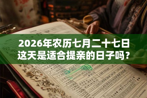2026年农历七月二十七日这天是适合提亲的日子吗？
