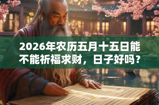 2026年农历五月十五日能不能祈福求财，日子好吗？