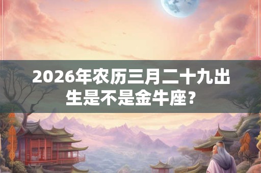 2026年农历三月二十九出生是不是金牛座? 2026年农历三月二十九出生是不是金牛座?