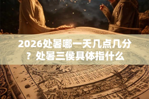2026处暑哪一天几点几分?处暑三侯具体指什么 2026处暑哪一天几点几分?处暑三侯具体指什么