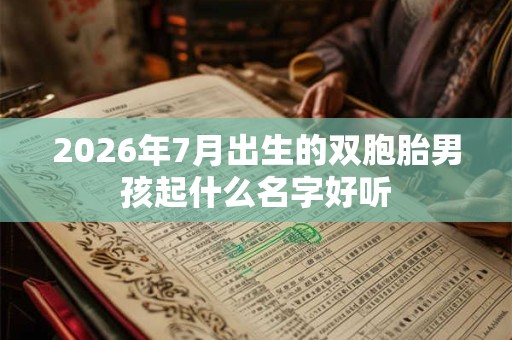 2026年7月出生的双胞胎男孩起什么名字好听 2026年7月出生的双胞胎男孩起什么名字好听