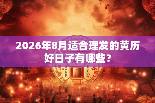2026年8月适合理发的黄历好日子有哪些？