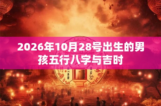 2026年10月28号出生的男孩五行八字与吉时 2026年10月28号出生的男孩五行八字与吉时