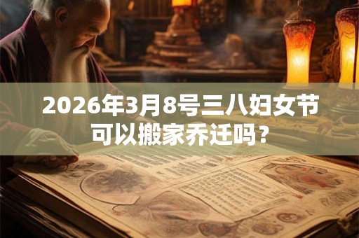 2026年3月8号三八妇女节可以搬家乔迁吗？