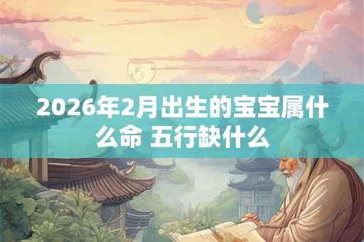 2026年2月出生的宝宝属什么命 五行缺什么