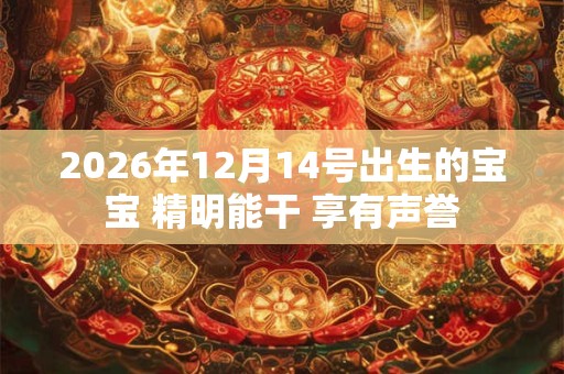 2026年12月14号出生的宝宝 精明能干 享有声誉