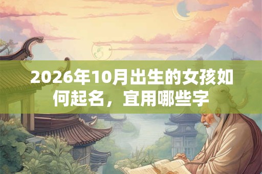 2026年10月出生的女孩如何起名，宜用哪些字