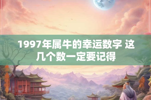 1997年属牛的幸运数字 这几个数一定要记得 1997年属牛的幸运数字 这几个数一定要记得