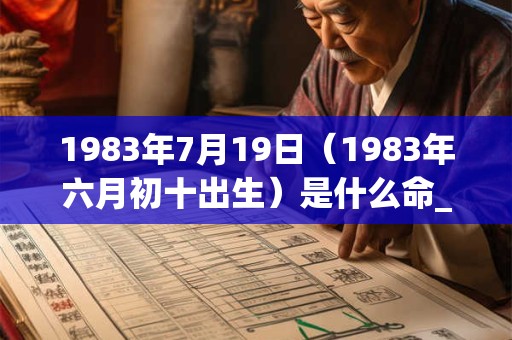 1983年7月19日(1983年六月初十出生)是什么命_命运如何 1983年7月19日(1983年六月初十出生)是什么命_命运如何