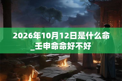 2026年10月12日是什么命_壬申命命好不好