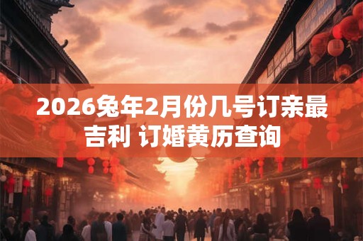 2026兔年2月份几号订亲最吉利 订婚黄历查询 2026兔年2月份几号订亲最吉利 订婚黄历查询