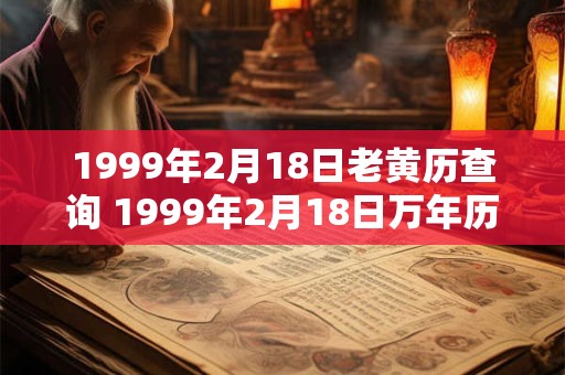 1999年2月18日老黄历查询 1999年2月18日万年历黄道吉日