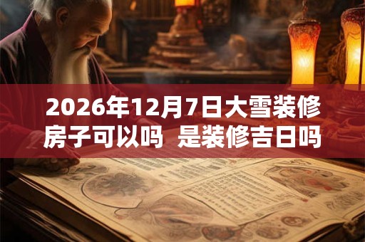 2026年12月7日大雪装修房子可以吗  是装修吉日吗