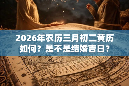 2026年农历三月初二黄历如何？是不是结婚吉日？