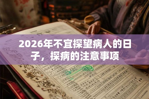 2026年不宜探望病人的日子，探病的注意事项