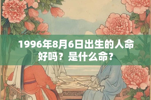 1996年8月6日出生的人命好吗？是什么命？