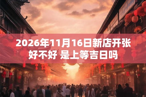 2026年11月16日新店开张好不好 是上等吉日吗
