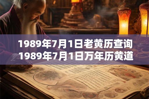 1989年7月1日老黄历查询 1989年7月1日万年历黄道吉日