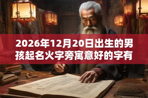 2026年12月20日出生的男孩起名火字旁寓意好的字有哪些？