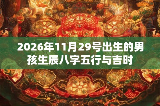 2026年11月29号出生的男孩生辰八字五行与吉时
