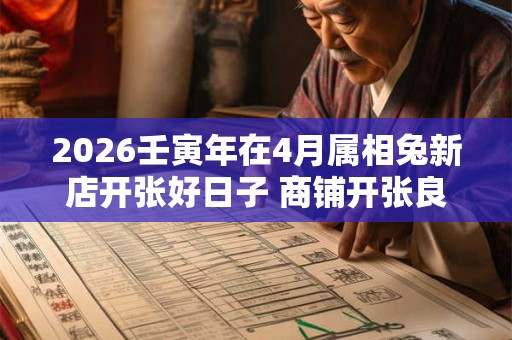 2026壬寅年在4月属相兔新店开张好日子 商铺开张良机 2026壬寅年在4月属相兔新店开张好日子 商铺开张良机