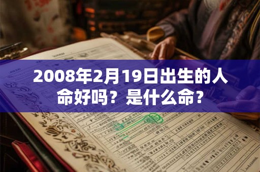 2008年2月19日出生的人命好吗？是什么命？
